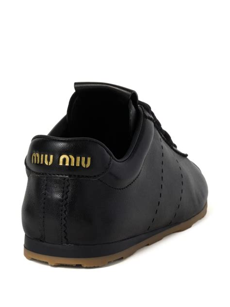 miu miu sneaker lack|Miu Miu Plume Leather Sneakers .